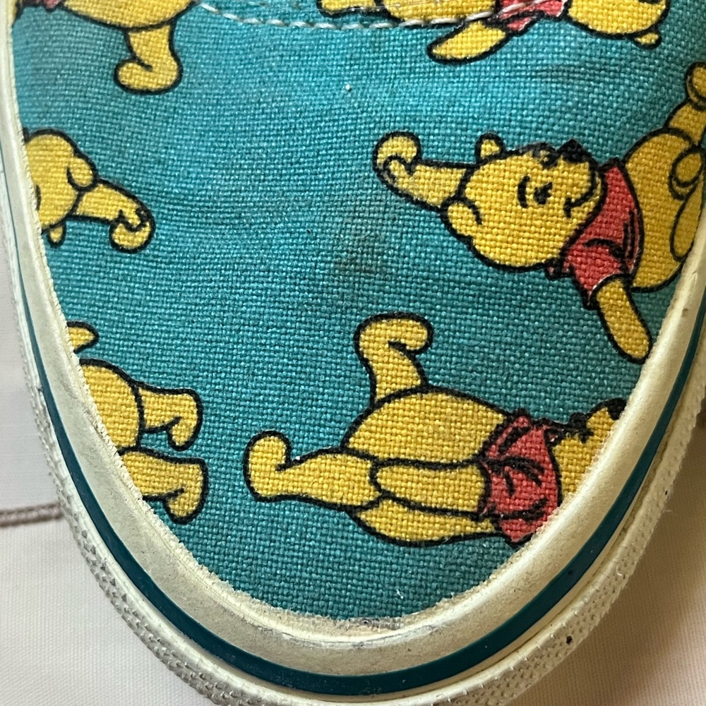 RARE Vintage Vans x Disney Teal Winnie the Pooh Sneakers - Men’s 8.5 Women’s 10 - Picture 9 of 16
